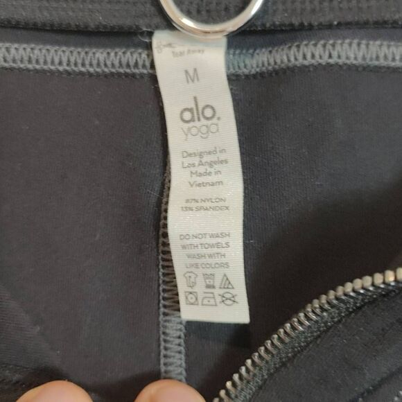 Alo Yoga Airbrush Elite High Waist Leggings- Womens- Size M- Black - Picture 12 of 15